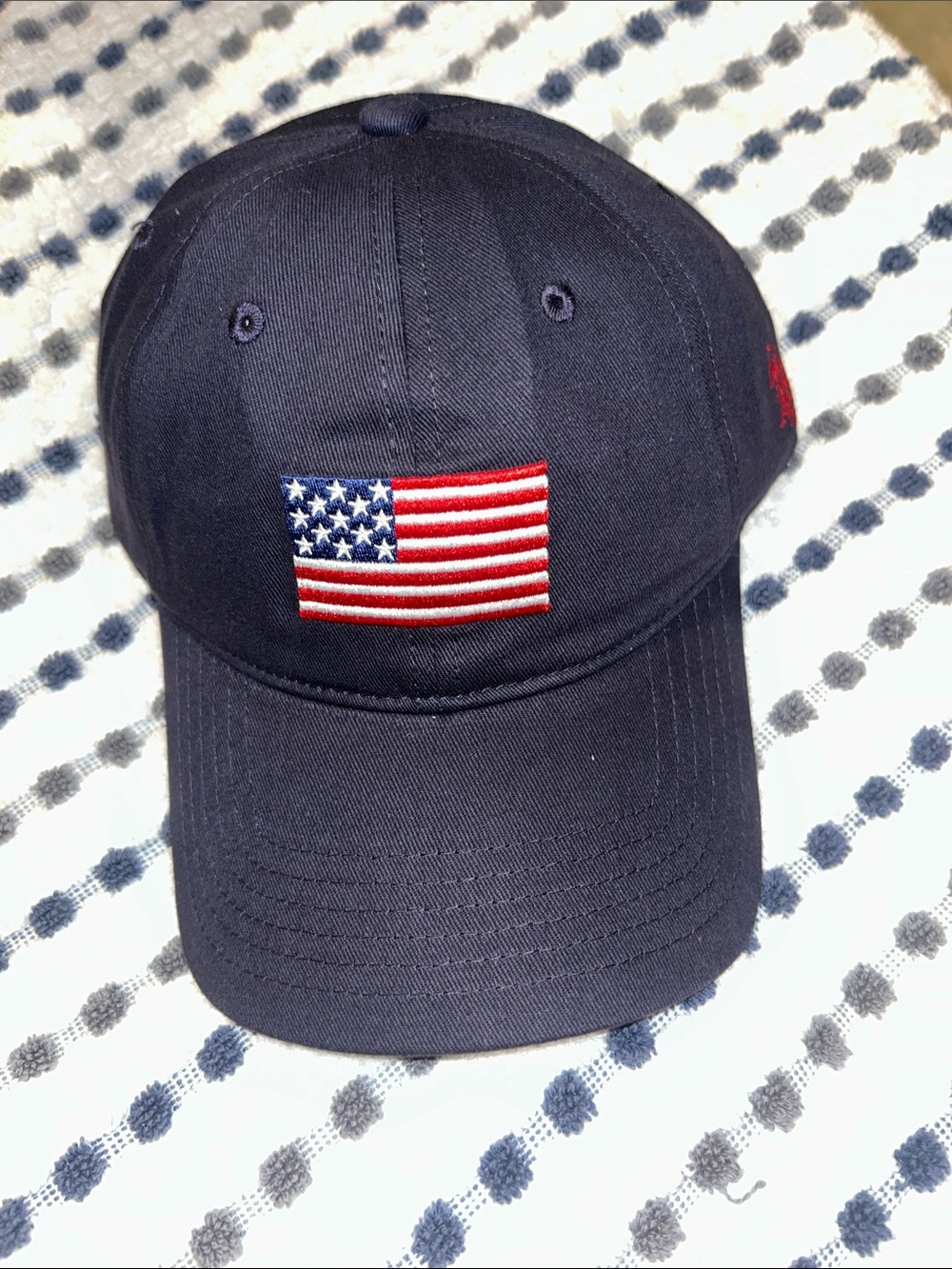 U.S. Polo Assn. Navy Hat with Red Embroidered Logo